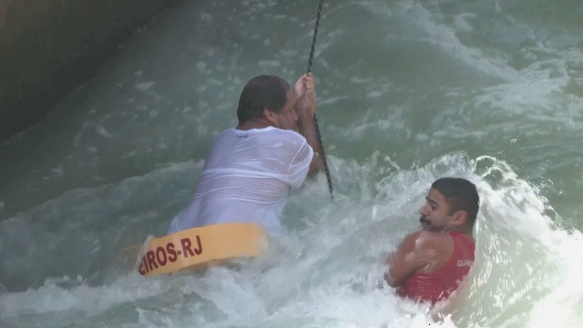 Man rescued after being swept into sea in Rio de Janeiro